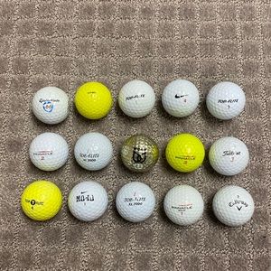 15 Assorted Golf Balls